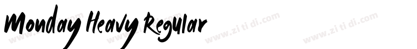 Monday Heavy Regular下载字体转换